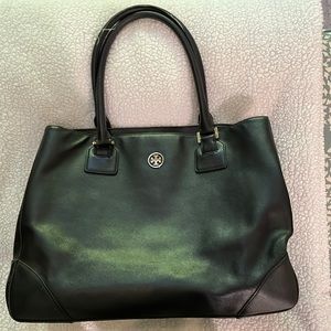 Tory Burch Black Leather purse/tote bag.